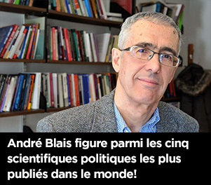 André Blais figure parmi les cinq scientifiques politiques les plus publiés dans le monde
