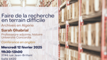 Faire de la recherche en terrain difficile avec Sarah Ghabrial